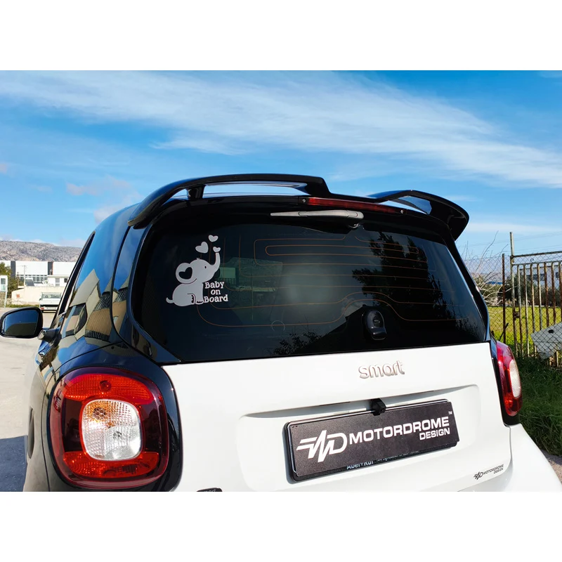 Motordrome, takspoiler, polyuretan (UP), passar till Smart Fortwo (453) (2014-2024)