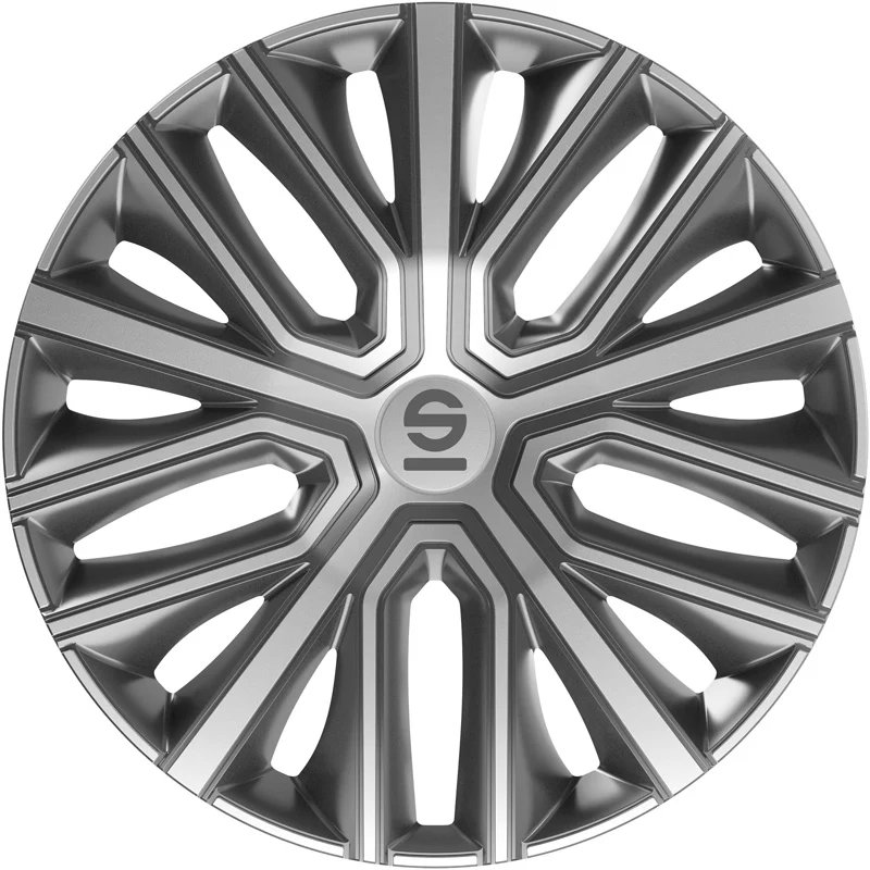 Sparco, hjulsidor Modena, 15 tum, grå/silver, set med 4 delar