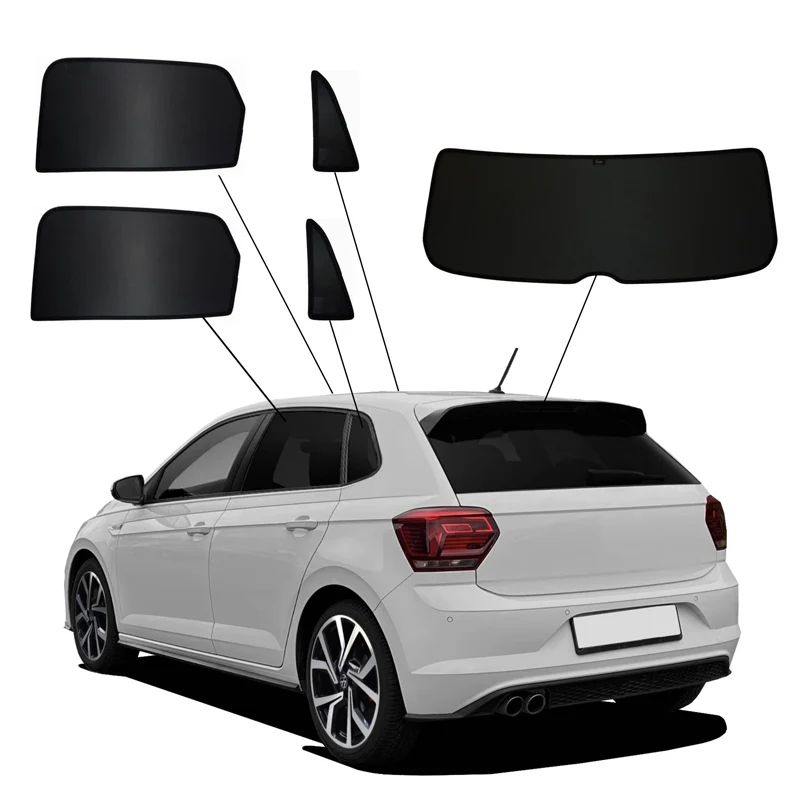 SunClip, Solgardin & insynsskydd, passar till Volkswagen Polo VI (AW) 5-dörrars (2017-2021) & FL (2021-)