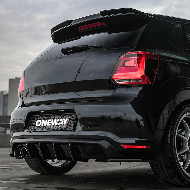 OneWay, Frontläpp, blank svart, passar till Volkswagen Polo 6R GTi (2009-2014)