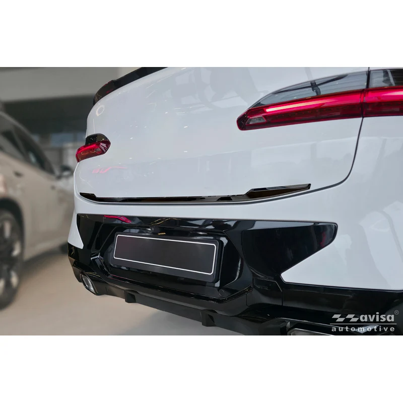 Avisa, Baklucktrim, svart krom rostfritt stål, passar till BMW X4 II (G02) M-Sport Facelift (2021-)