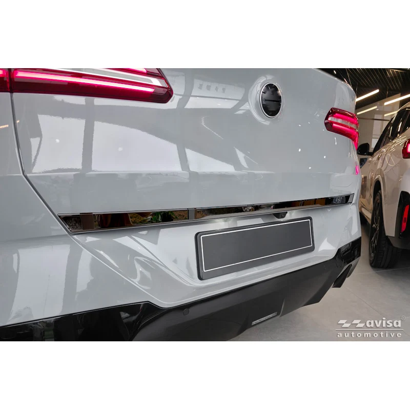 Avisa, Kromlist till baklucka, svart rostfritt stål, passar till BMW X3 (G45) (2024-) excl. M-Sport