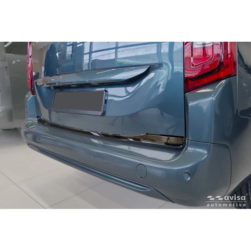 Avisa, Baklucktrim, svart krom rostfritt stål, passar till Toyota Proace City Verso (2019-2024) & Facelift (2024-)