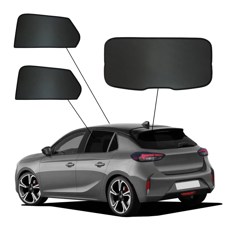 SunClip, solgardin och insynsskydd, passar till Opel Corsa F 5-dörrars (2019-)