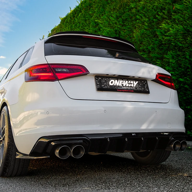 OneWay, Underläpp, Glanssvart, passar till Audi A3 (8V) Sportback (2012-2016) exkl. S-Line/S3/RS3