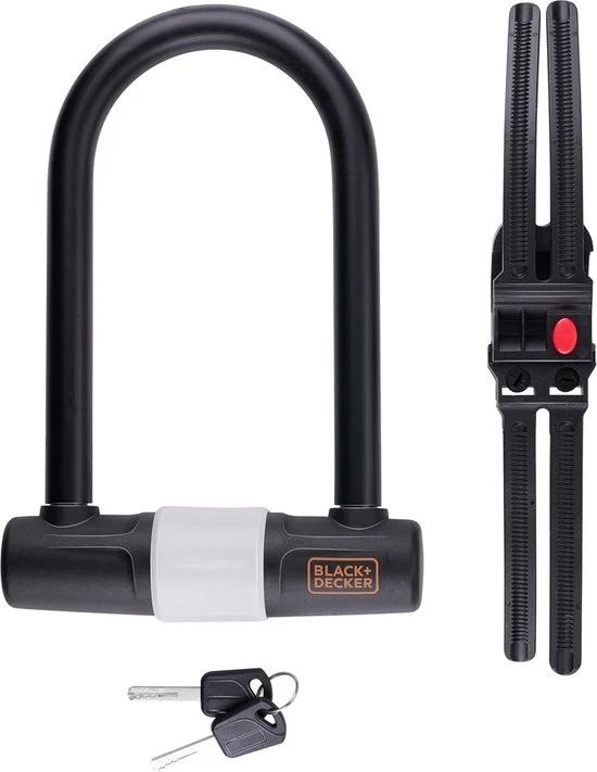 Black & Decker Buckle Lock - Robust och säker för cykel, motorcykel och skoter