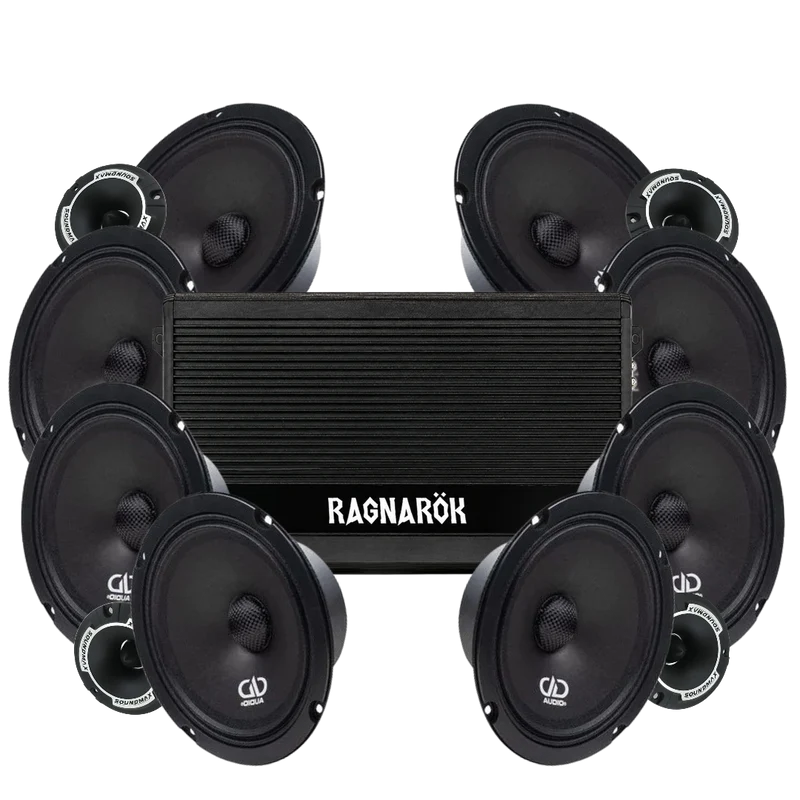 DD Audio VO-M106-S4 8x6.5" Tufft amp kit
