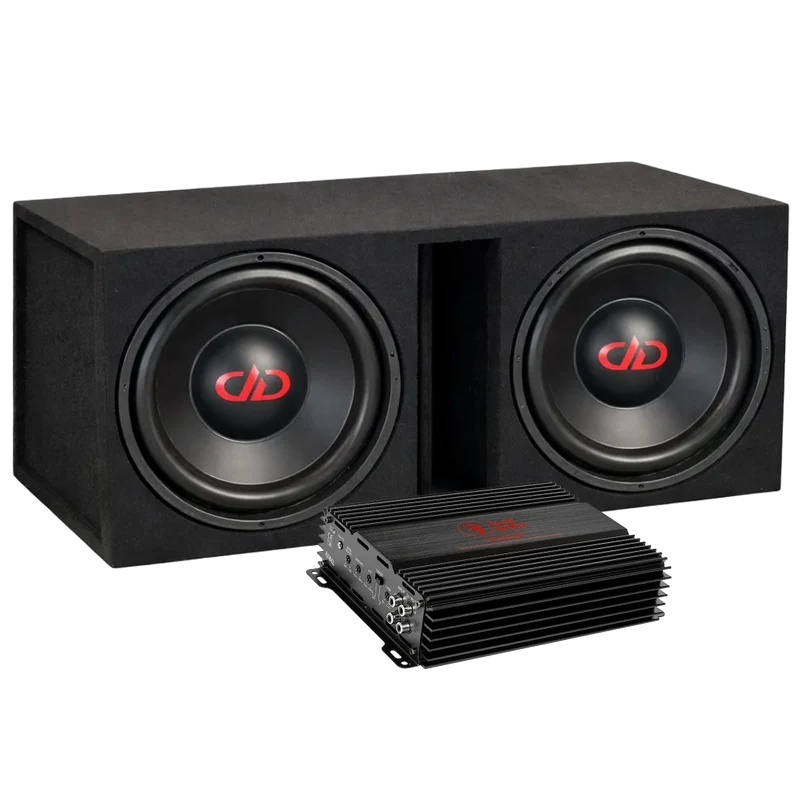 DD Audio 312e-D4 med Bass Habit RA2000W, 2x12 baspaket