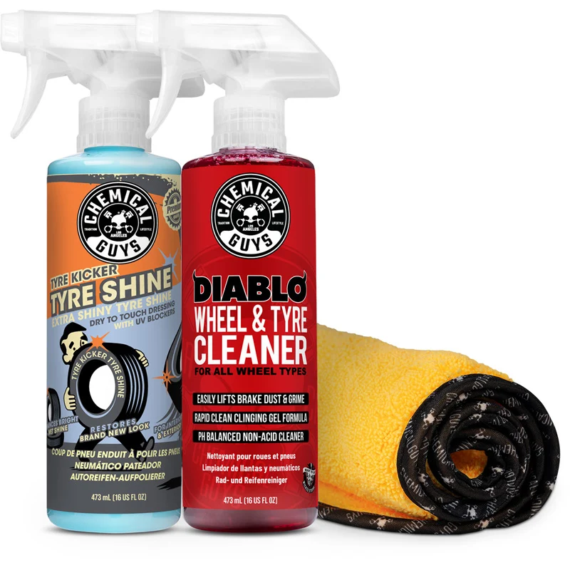 Chemical Guys startkit för fälg- och däckglans (3 artiklar)