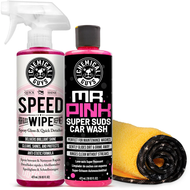 Chemical Guys Speed Shine bilvårdsessentials kit (3 delar)