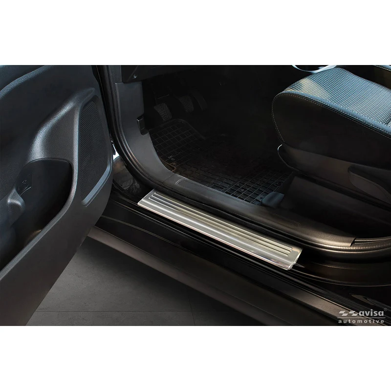 Avisa, Dörrtrösklar, Rostfritt stål, 'Lines', 4 st., passar till Mitsubishi Outlander III (2012-2022) inkl. PHEV & Facelift