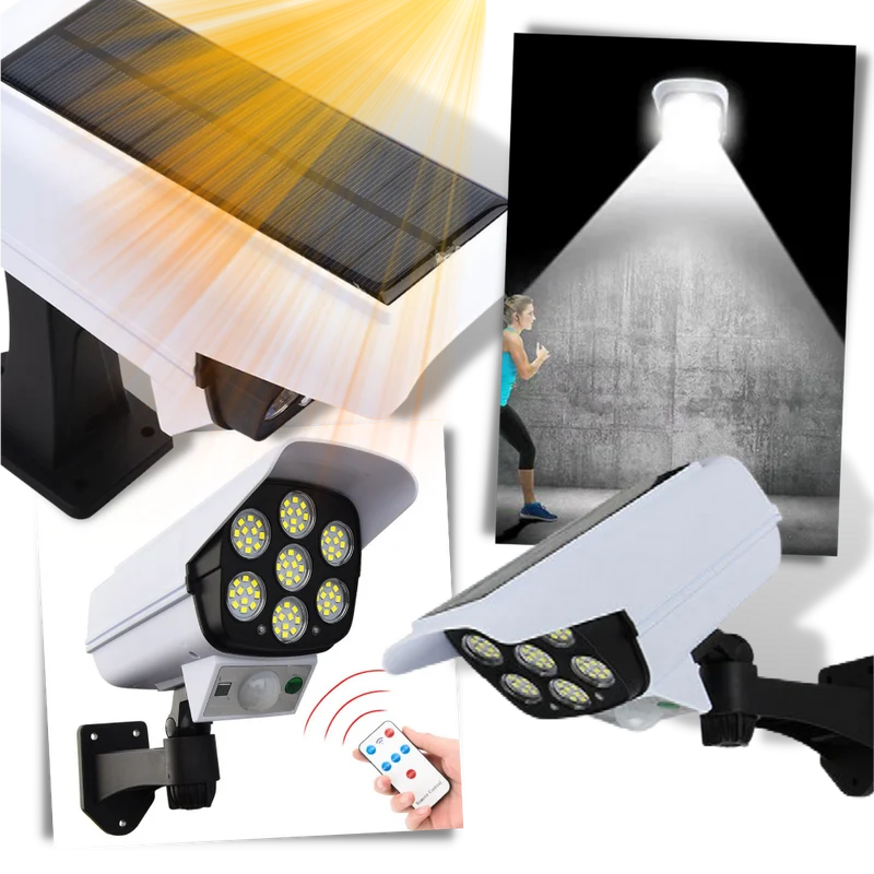 Solcellsdriven LED-lampa med rörelsesensor