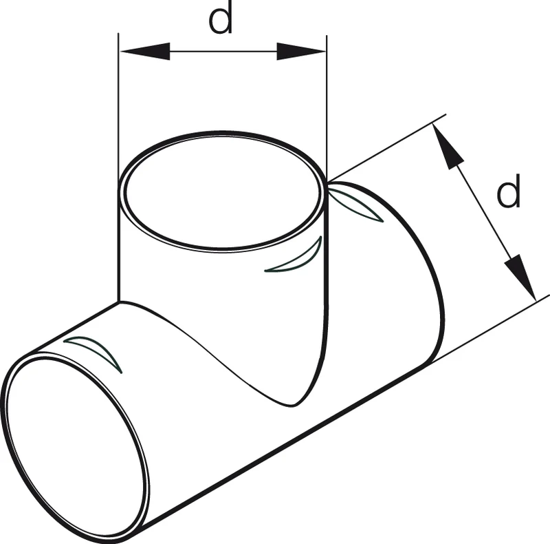 Eberspächer T-rör 90/90/90mm plast