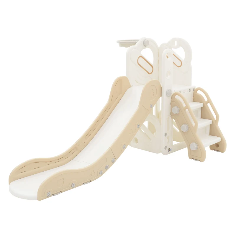 Kinder Spielturm 3in1 mit Rutsche, Basketballkorb und Kletterwand Indoor/Outdoor ab 3 Jahren Joyz