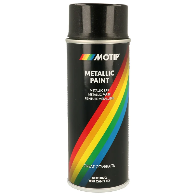 Motip, Metalliclack, svart, 400ml