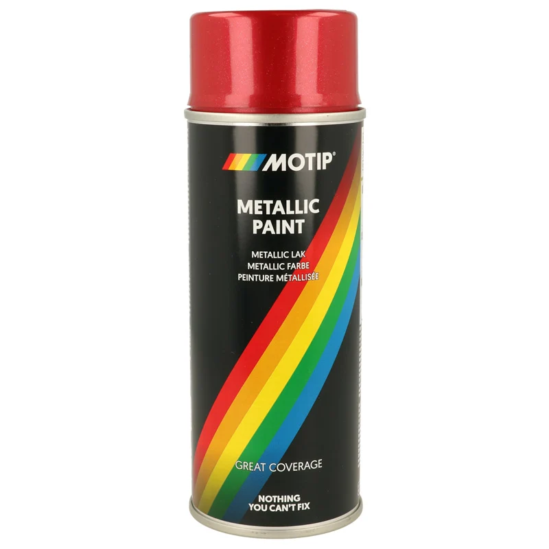Motip, Metalliclack, röd, 400ml