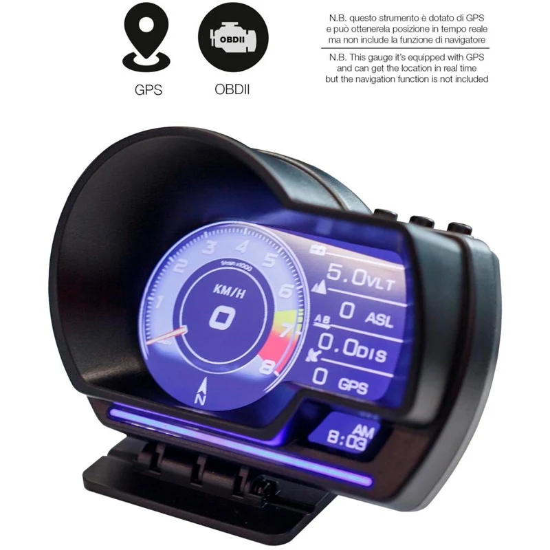 Simoni Racing, Digital Instrumentkluster, Head-Up Display, OBDII + GPS