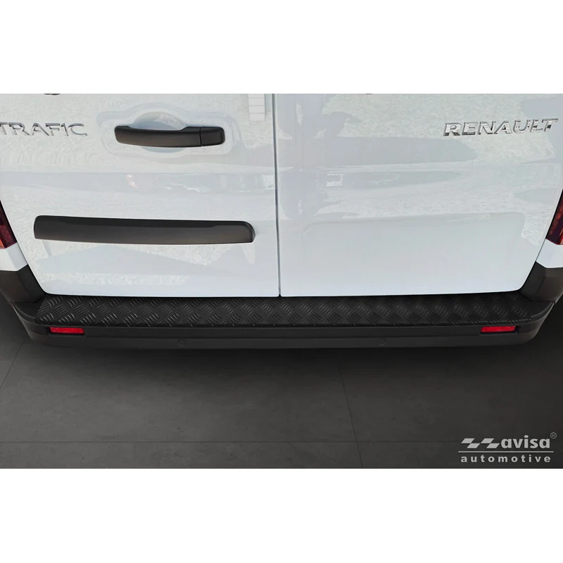 Avisa, bagkofångarskydd, matt svart aluminium, längre version, passar till Renault Trafic III (2014-), Nissan NV300 (2014-), Opel Vivaro (2014-2019) & Fiat Talento (2016-2021)