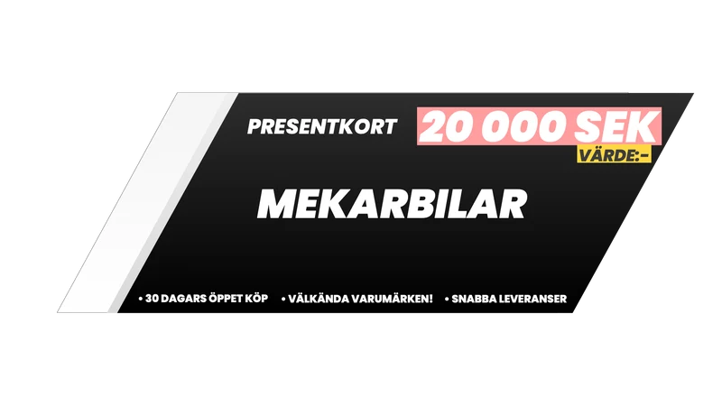 MekarBilar presentkort, 20000