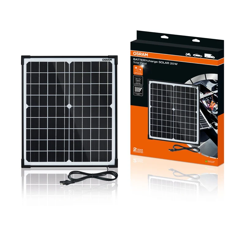 Osram, batteriunderhållare, solcell 20W