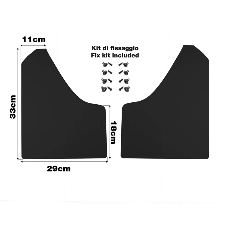 Simoni Racing, Stänkskattesats, Svart ABS, Universal