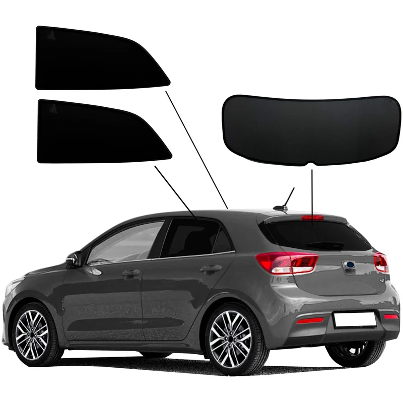 SunClip, solgardin & privatlivsskydd, passar till Kia Rio IV (YB) (2017-2023)