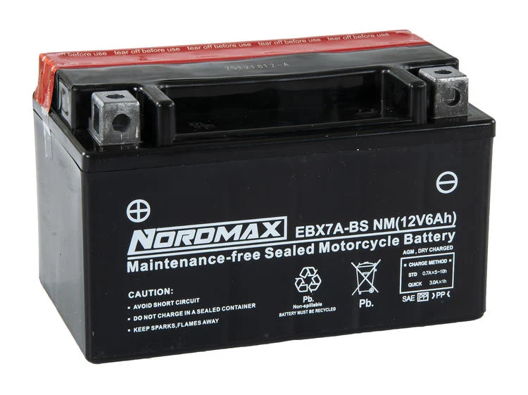 EBX7A-BS | Startbatteri MC 12v 6Ah AGM