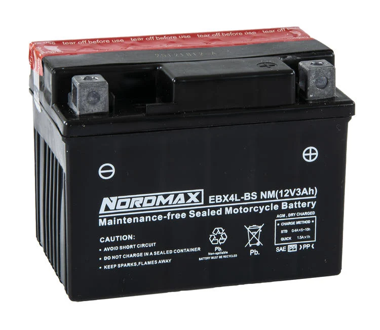 EBX4L-BS | Startbatteri MC 12v 3Ah AGM