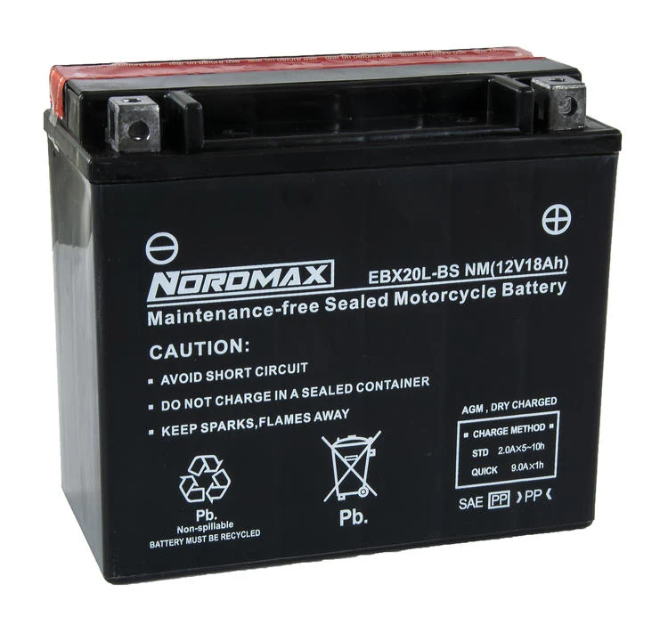 EBX20L-BS | Startbatteri MC 12v 18Ah AGM