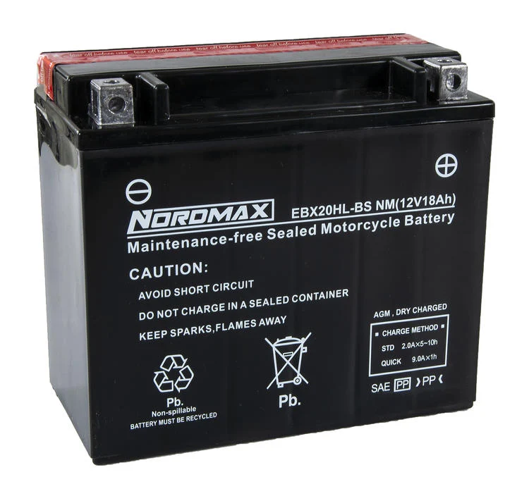 EBX20HL-BS | Startbatteri MC 12v 18Ah AGM