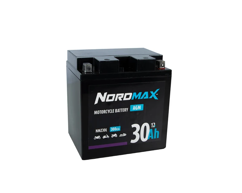 Agm Nmz30L Startbatteri Motorcykel 12V 30Ah L166mm X B125mm X H175mm (Fylld O Laddad)