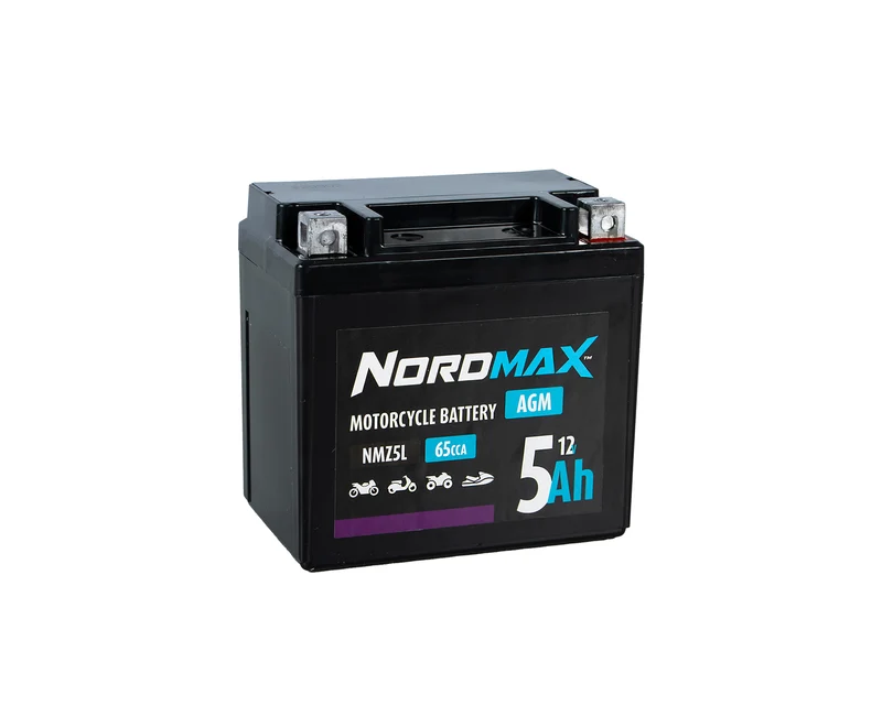 Agm Nmz5L Startbatteri Motorcykel 12V 5Ah L114mm X B69mm X H105mm (Fylld O Laddad)