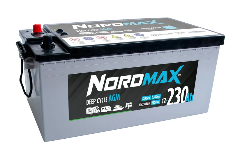 NM230AGM | Marin-/fritidsbatteri Nordmax 12V 230Ah AGM
