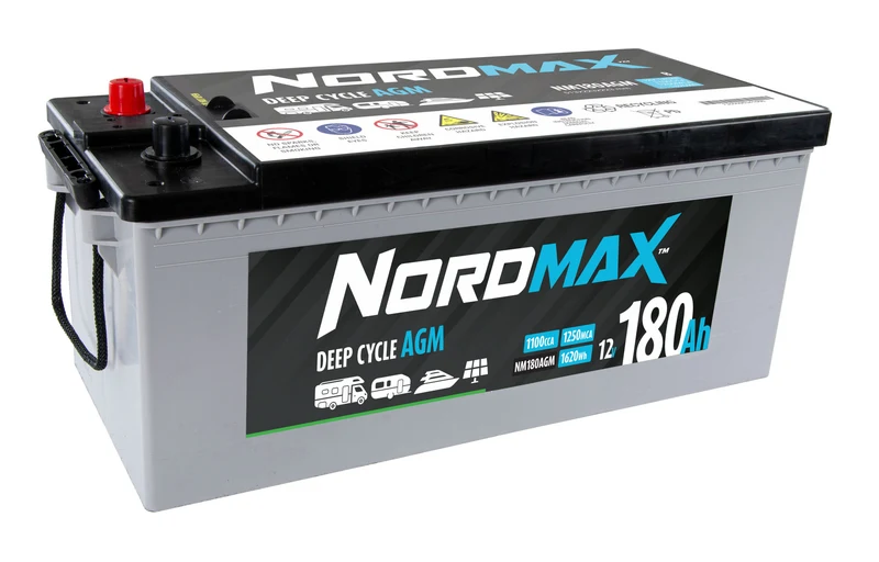 NM180AGM | Marin-/fritidsbatteri Nordmax 12V 180Ah AGM