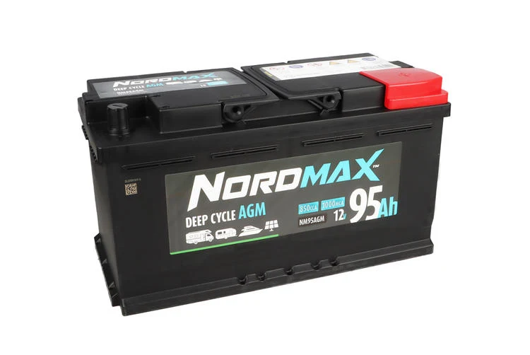 NM95AGM | Marin/Fritidsbatteri Nordmax 12V 95Ah AGM
