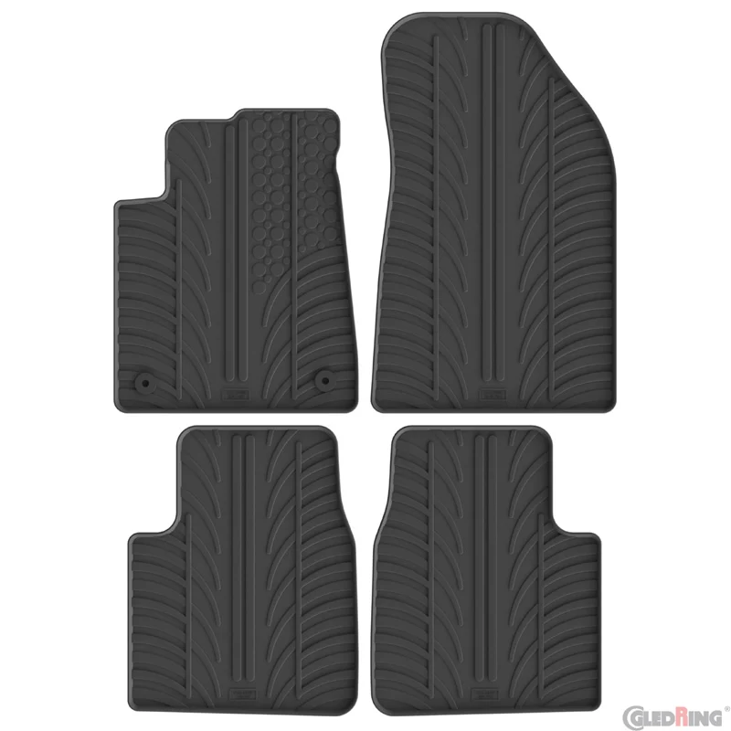 Gledring, Gummimatteset, T-profil 4 delar + mattclips, passar till Citroen C3 Aircross II (2024-)