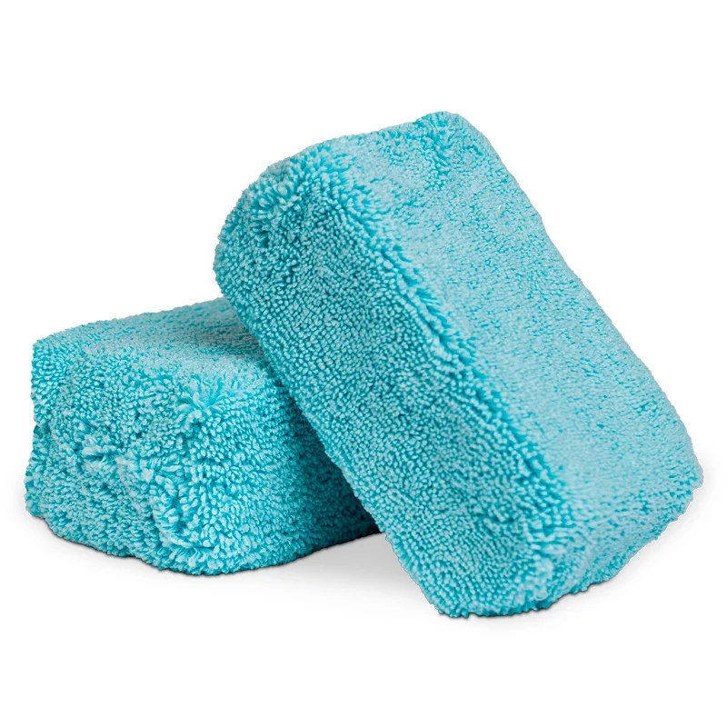 Chemical Guys Premium Grade mikrofiberapplikatorer - blå 5x3x2.25'' (2-pack)