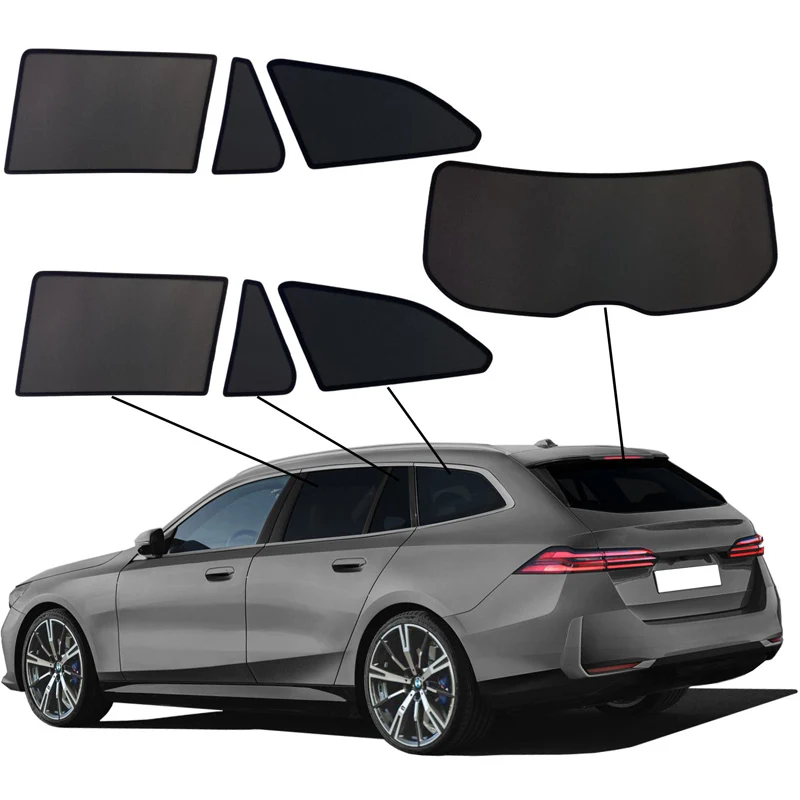 SunClip, solgardin & privacy, passar till BMW 5-Series G61 Touring 2024- inkl. i5