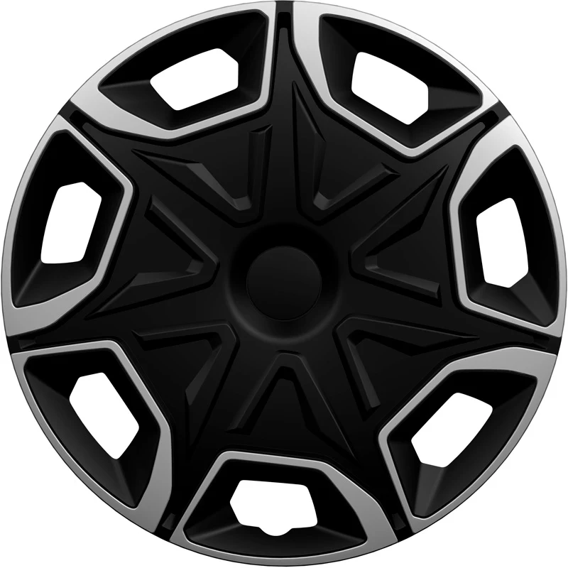AutoStyle, Navkapsel, Blade 15-inch, Silver/Svart, Sats om 4