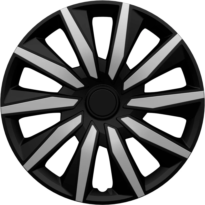 AutoStyle, Navkapselsats, 'Decente', 15-tum, silver/svart, 4 st.
