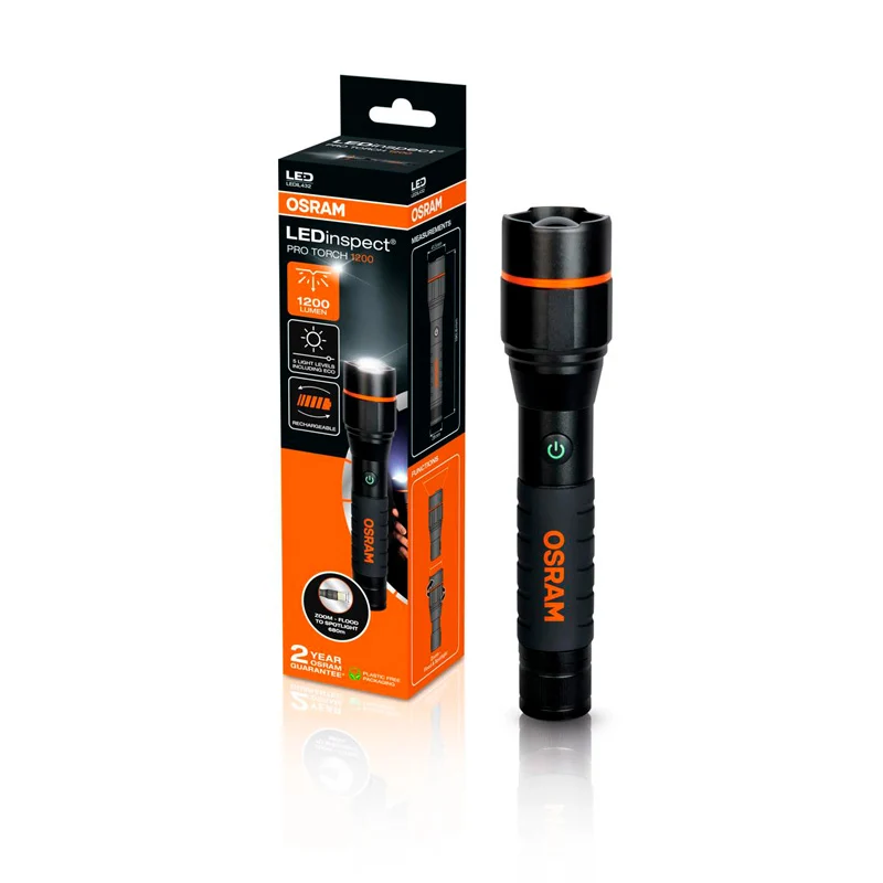 Osram, LEDinspect PRO TORCH 1200, kraftig inspektionslampa, LED