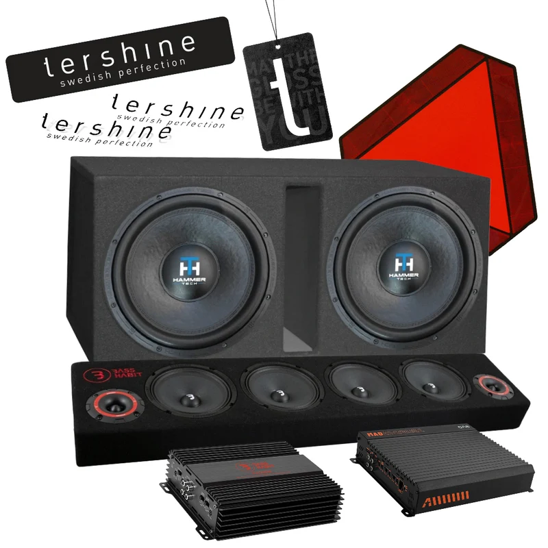 Hammer Tech LCW15V2D4 A-traktor paket med Tershine tillbehör, Fett raggarkit