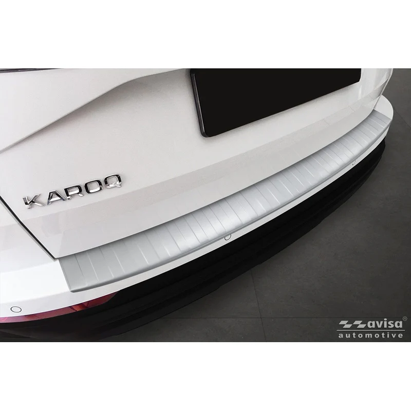 Avisa, Bakre stötfångarskydd, rostfritt stål, Soft Silver, passar till Skoda Karoq Facelift (2022-) inkl. Sportline
