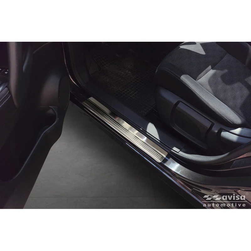 Avisa, Dörrtrösklar, 'Lines', Rostfritt stål, 4 st, passar till Nissan Qashqai II (2013-2020)
