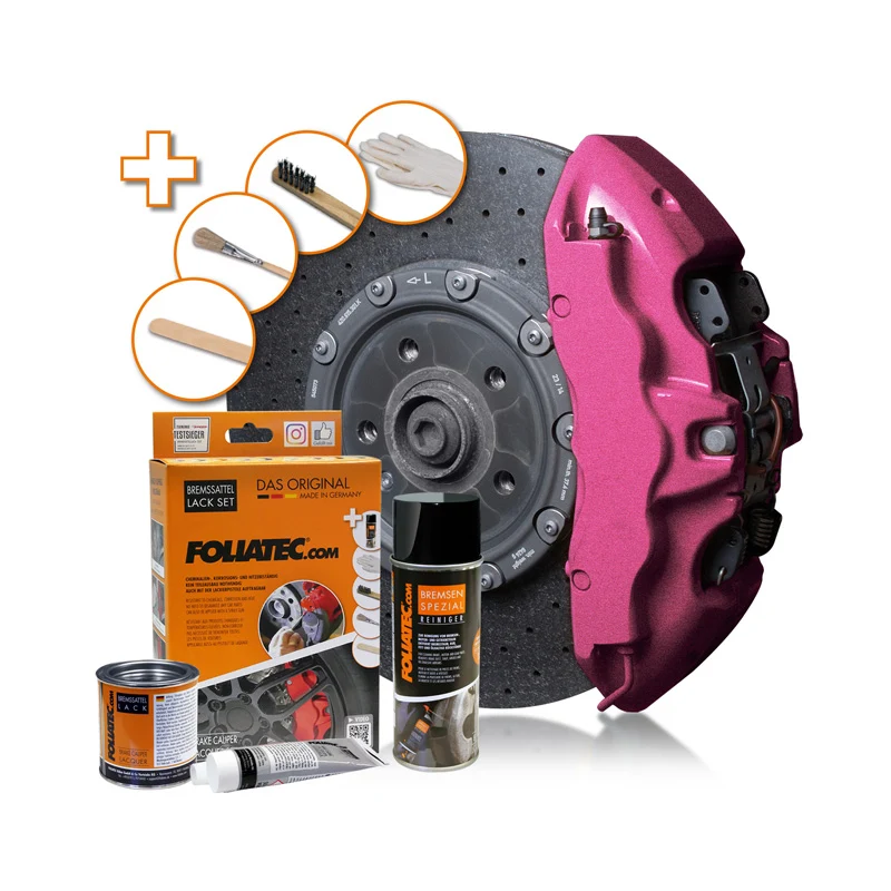 Foliatec bromsokslack-set - hot pink metallic - 3 komponenter