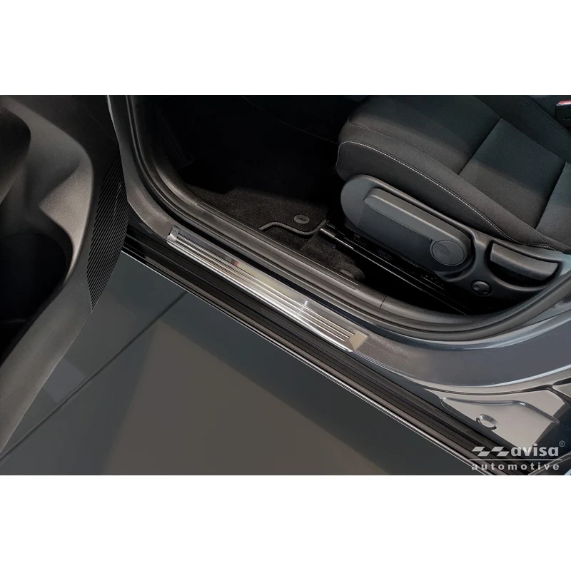 Avisa, Tröskelplåtar, Rostfritt stål, Passar till Hyundai Kona II / MG 3 / MG ZS II - 4 delar