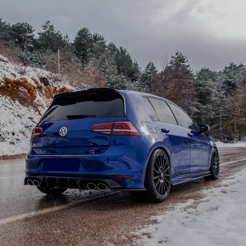 OneWay, takspoilerkåpa, blank svart, passar till Volkswagen Golf VII (7&7.5) HB GTi/GTD/R/R Line 2013-2020, Version 2