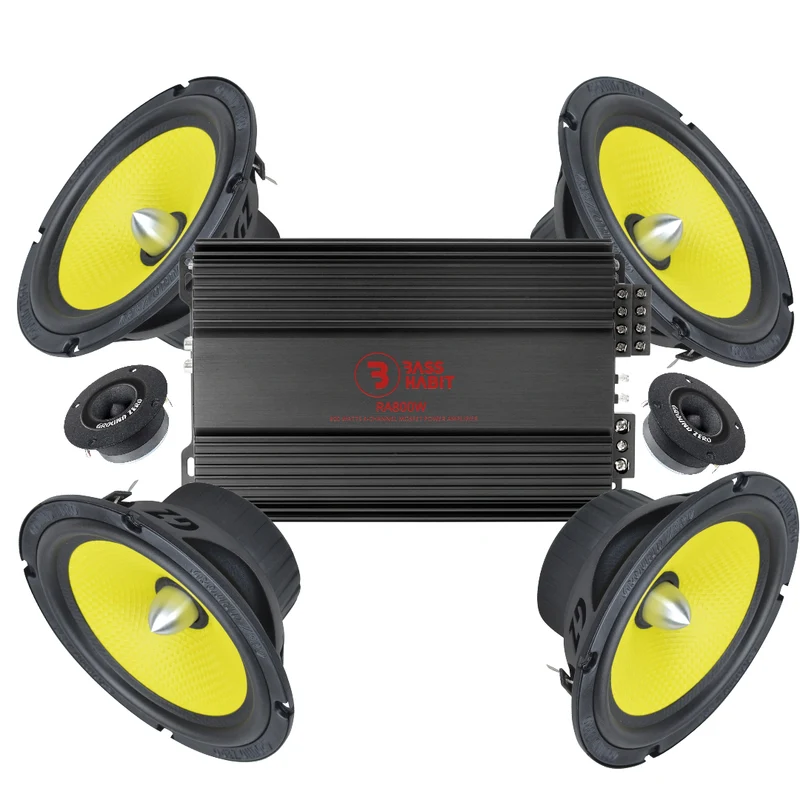 4-pack Ground Zero GZTK 165, GZCT 3500X-B & RA800W SPL-paket