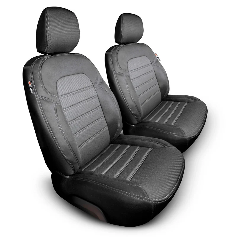 otoM, Textil sätesöverdrag 1+1, Passar till Maxus E-Deliver 3 (2020-), Svart med grå söm