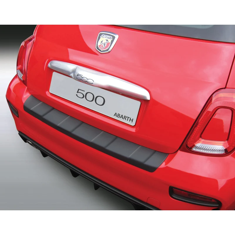 RGM, Bakre stötfångarskydd, ABS, Svart "räfflad", passar till Fiat 500/500C Abarth 2016-